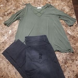 Cold shoulder blouse